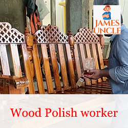 Wood Polish worker Mr. Khokan Paul in Halishahar